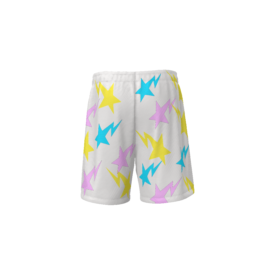 Shooting Star Design Shorts - Cream