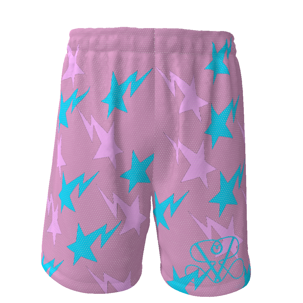 Shooting Star Design Shorts - Pink